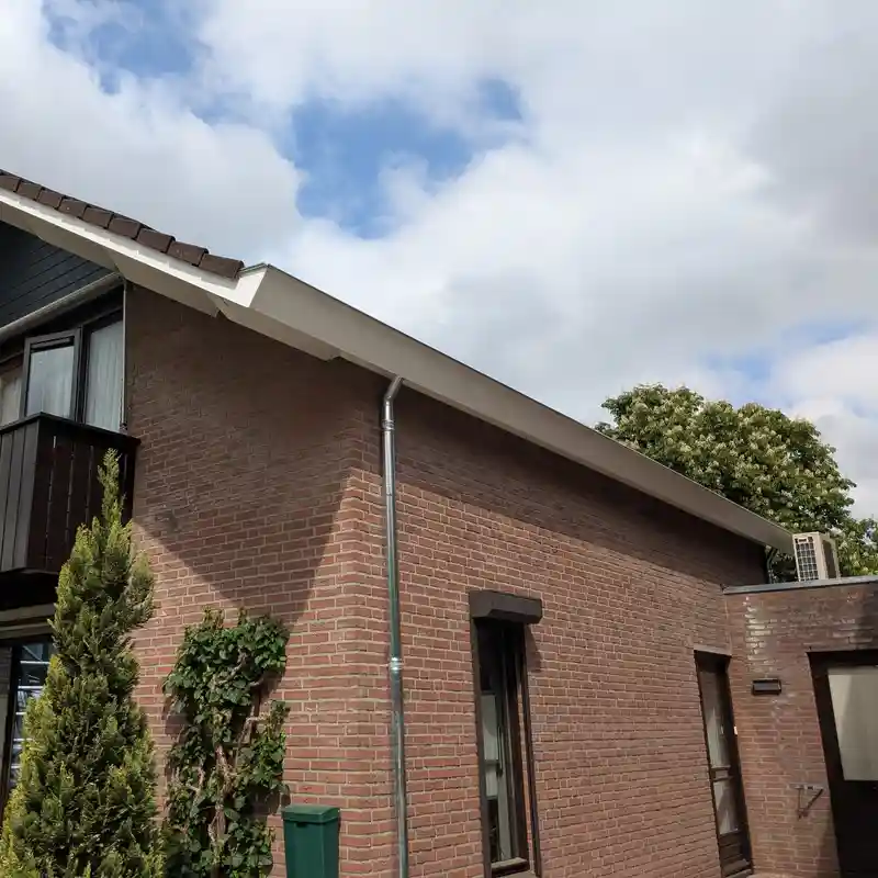 Zinken Dakgoot in betimmering in Leeuwarden